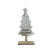 Picture of CHRISTMAS WOODEN DECORATION WHITE TREE WITH LED LIGHTS